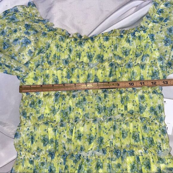 Juniors' SO blouse Mesh Gathered Ruffled Top
MEDIUM, Lemon Blue- NEW-cropped - Picture 13 of 15